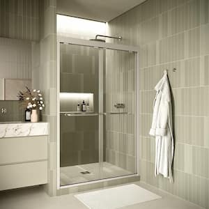 Tirso 60 in. W x 74 in. H Sliding Shower Door,CrystalTech Treated 5/16 in. Tempered Clear Glass,Polished Chrome Hardware