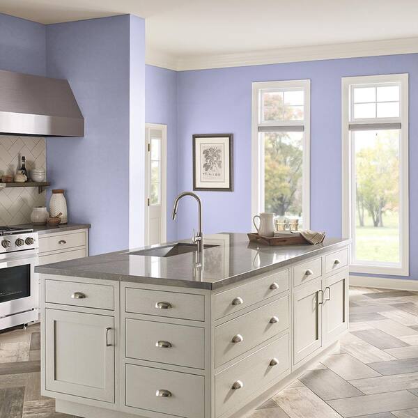 BEHR Ultra 1 gal. #P550-3 Lavender Cloud Extra Durable Satin Enamel Interior Paint & Primer