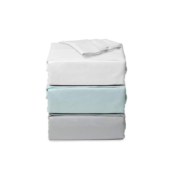 Hotel 6-Piece White Solid 1800 Thread Count Cotton Queen Sheet Set