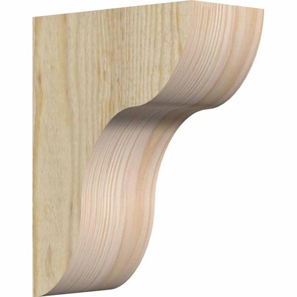 Ekena Millwork 6 in. x 12 in. x 16 in. Douglas Fir Carmel Rough Sawn Corbel