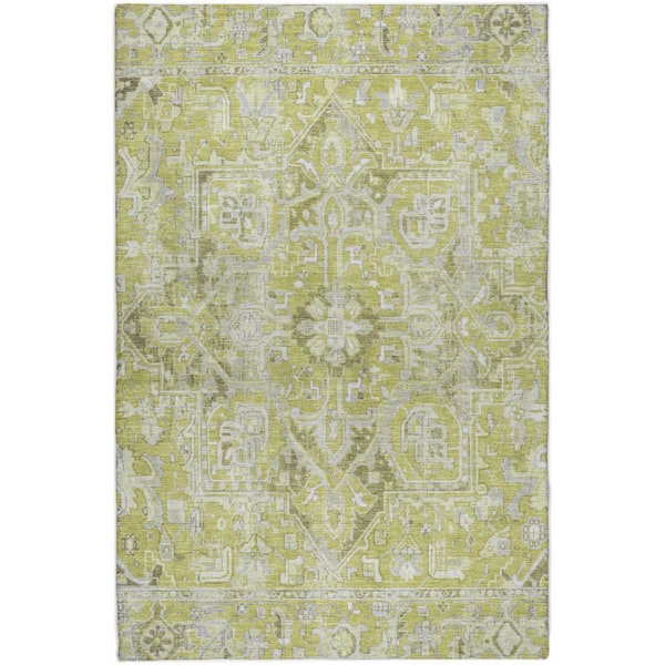 Dream Shag Premium Machine Washable Abstract ADS570 Aloe 10 ft. x 14 ft. Area Rug