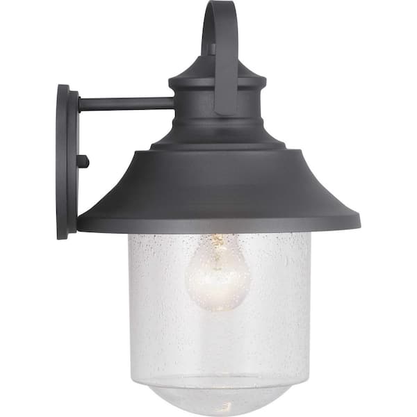 Progress Lighting Lakelynn 1-Light 12 in. Textured Black Outdoor