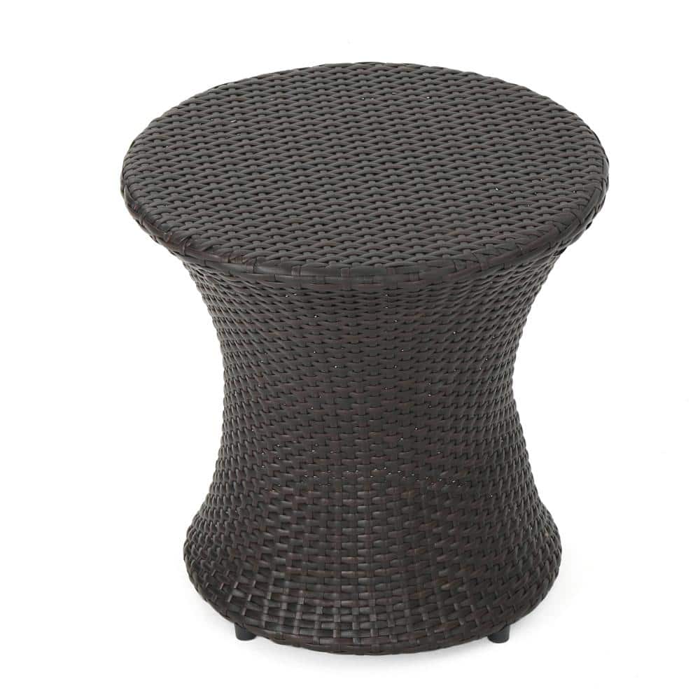 19.75 in. W x 19.75 in. H Hourglass Table (No Glass Top) Brown Living Room End Table price history on PriceWatchPro