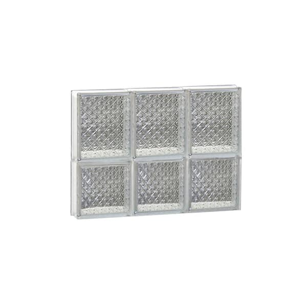 Clearly Secure 17.25 in. x 13.5 in. x 3.125 in. Frameless Non-Vented Diamond Pattern Glass Block Window
