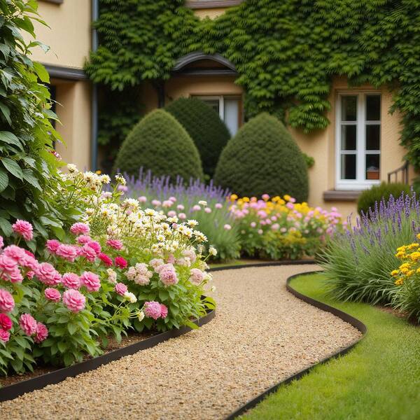 Landscape Edging, 20 ft. x 2 in. Plastic Garden Border Edging with 120 Spikes, No Dig, Black Flexible 2025 update