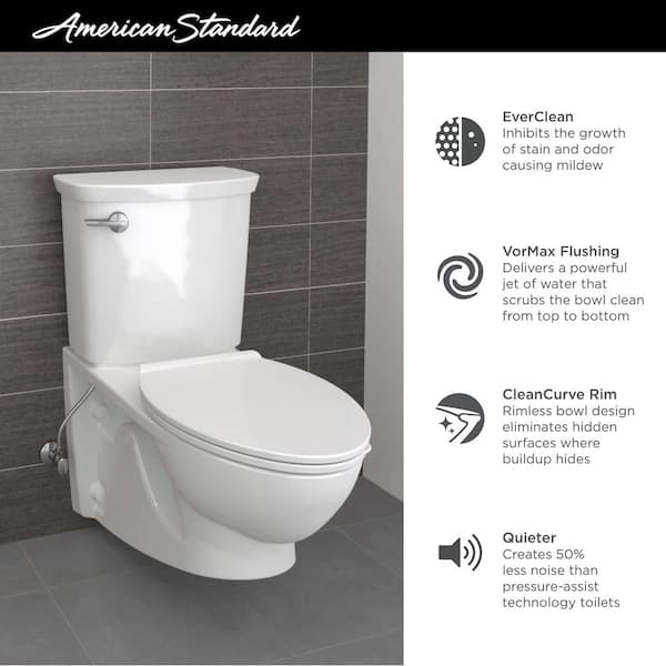 Glenwall VorMax 1.28 GPF Single Flush Toilet with Left Hand Trip Lever in White (Seat Not Included) Glenwall VorMax 1.28 GPF Single Flush Toilet with Left Hand Trip Lever in White (Seat Not Included)