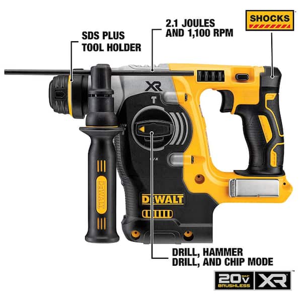 ATOMIC 20-Volt Maximum Cordless 3/8 in. Ratchet and Cordless Brushless 1 in. SDS Plus L-Shape Rotary Hammer (Tools-Only)