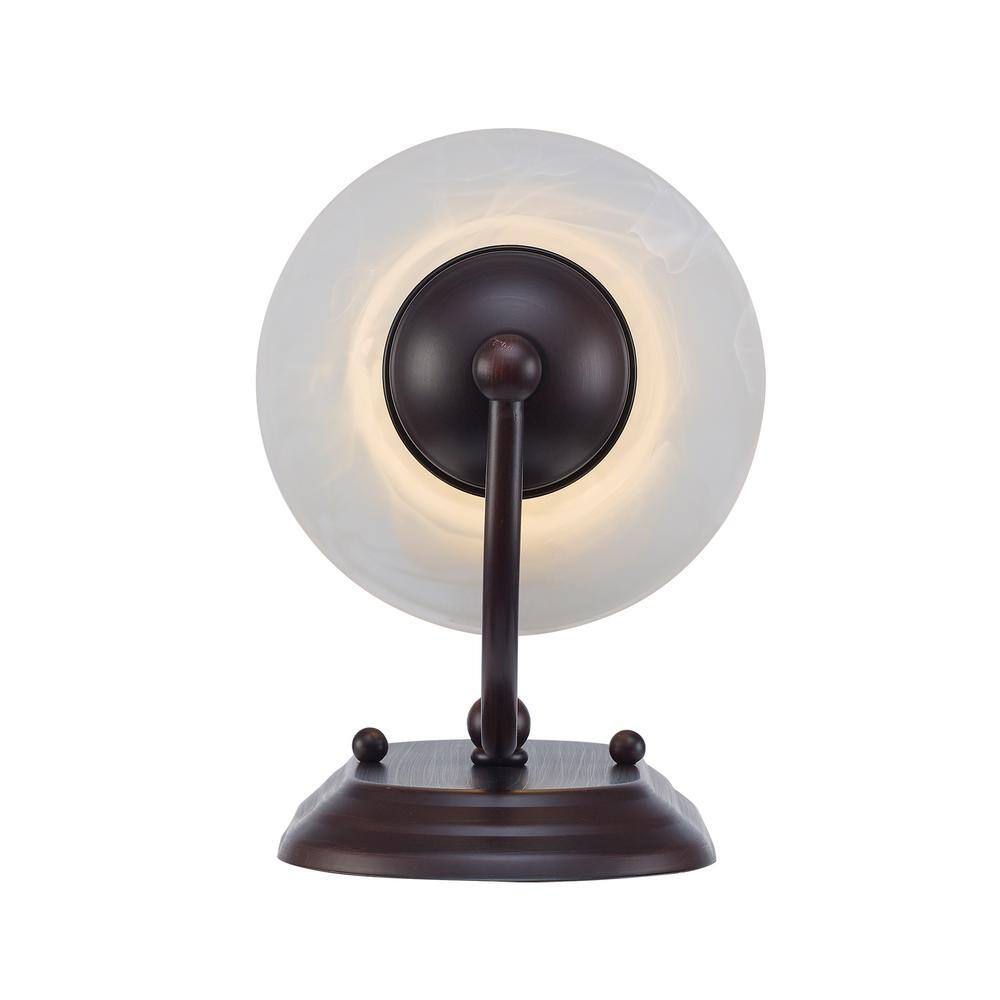 Bronze 6" Traditional Wall Sconce with Marbleized Glass Shade