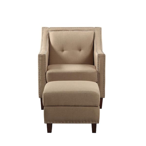 Beige Accent Chair With Storage Ottoman 92013 16BE The Home Depot   Beige Accent Chairs 92013 16be 64 600 