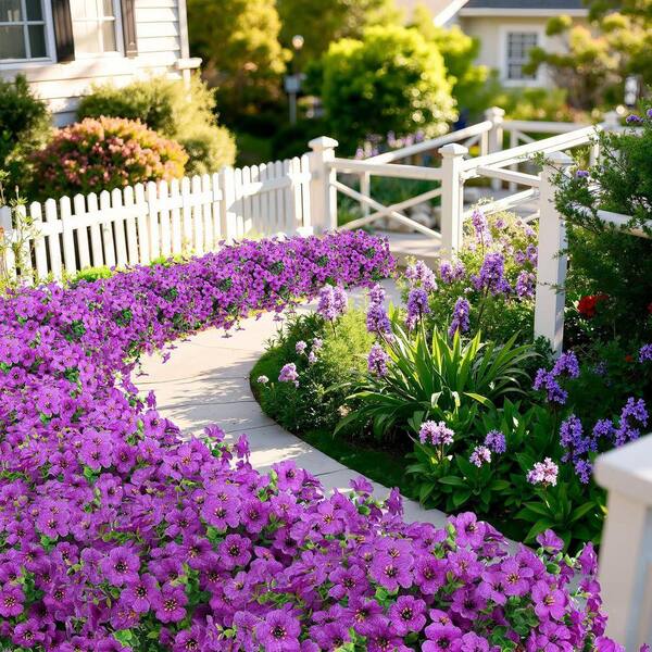 13.8 in. Purple Indoor/Outdoor Artificial Assorted Flowers