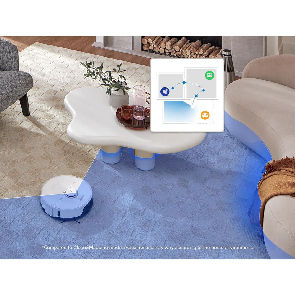 Roborock S8 White Cordless Robot Vacuum and Mop with Smart Mapping