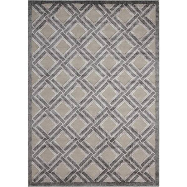 Nourison Graphic Illusions Grey 4 ft. x 6 ft. Area Rug