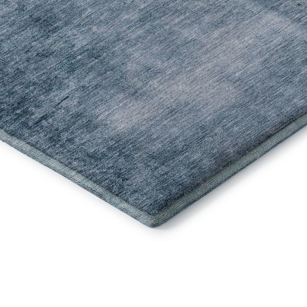 Mayfield Premium Machine Washable Abstract AMF1884 Denim 9 ft. x 12 ft. Area Rug