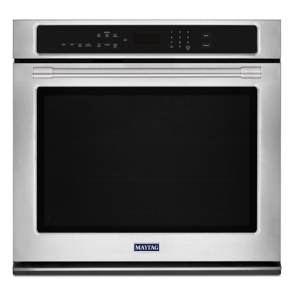 Maytag 27 in. Single Electric Wall Oven with True Convection in Fingerprint Resistant Stainless Steel