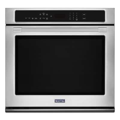 27 in. Single Electric Wall Oven with True Convection in Fingerprint Resistant Stainless Steel