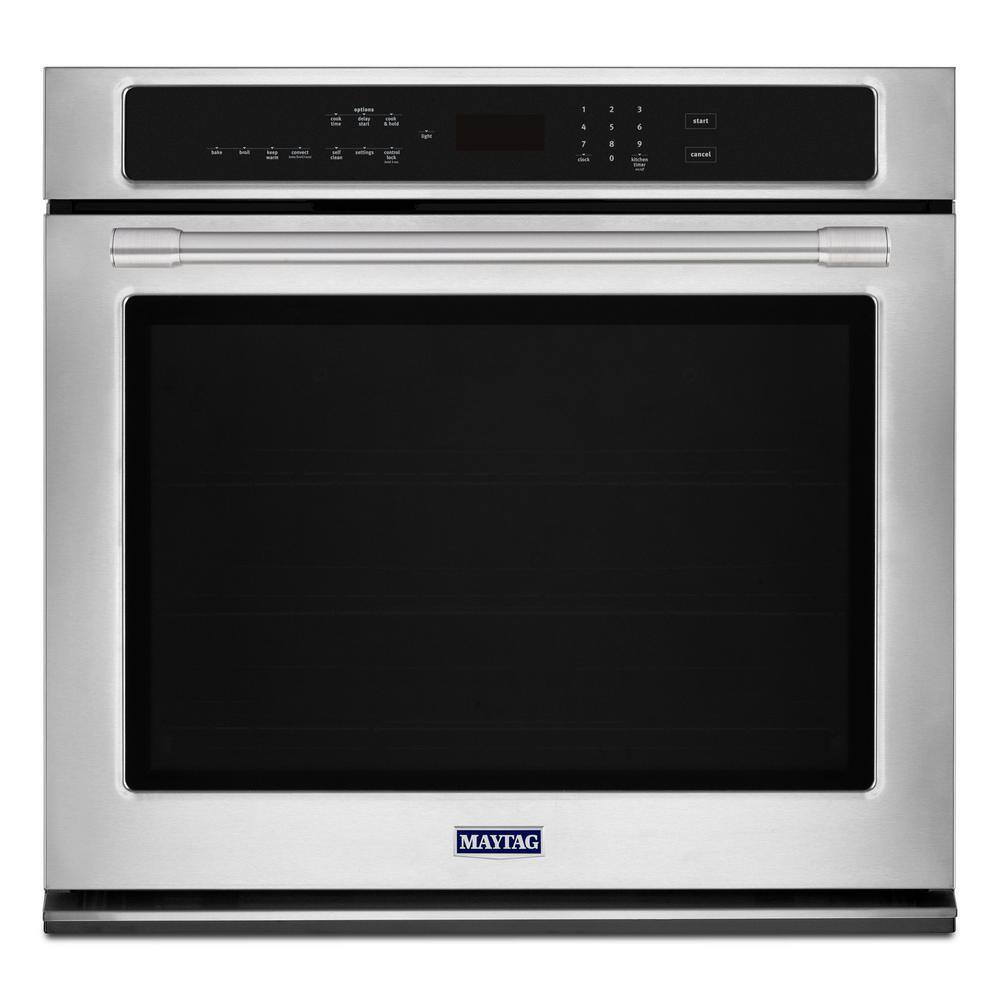 Maytag 24-Inch Single Electric Wall Oven (Color: Black) in the