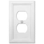 Elly 1 Gang Duplex Composite Wall Plate - White
