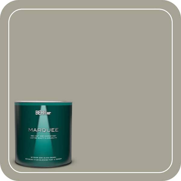 BEHR MARQUEE 1 qt. Home Decorators Collection #HDC-NT-01 Woodland Sage One-Coat Hide Semi-Gloss Enamel Interior Paint & Primer