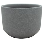 7 in. Grey Ceramic Bowl Planter