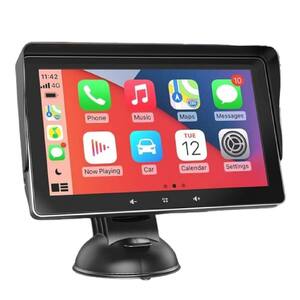 7 in. HD Double Din Car Stereo, Portable Wireless Touch Screen Apple Car Play Android Auto Automatic Multimedia Player