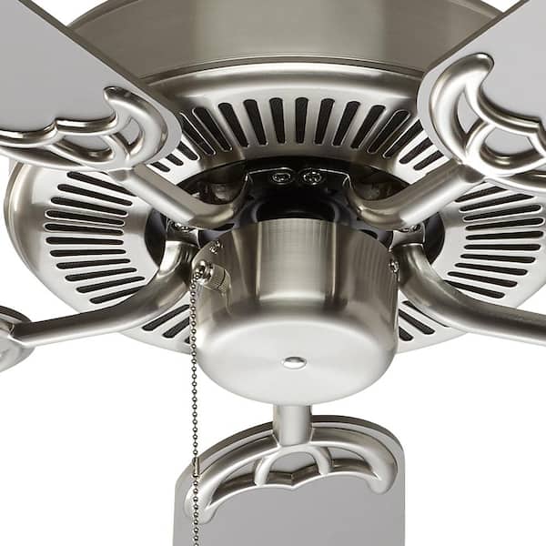 Seltzer 52 In. Indoor Brushed Nickel Traditional Ceiling Fan with Pull Chain and 5 Reversible Blades