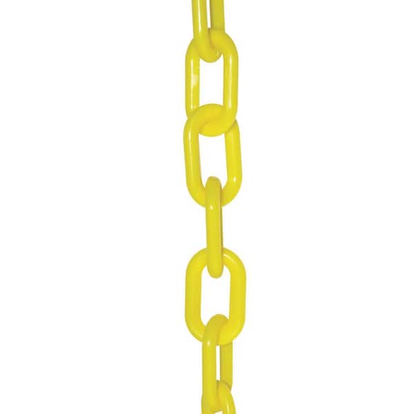 2 in. (#8, 51 mm) x 50 ft. HD Yellow Plastic Chain