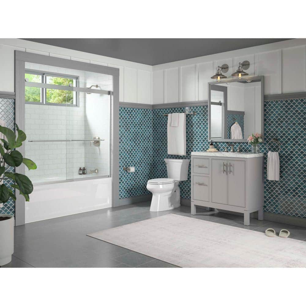 Brushed Nickel Pivoting Toilet Paper Holder