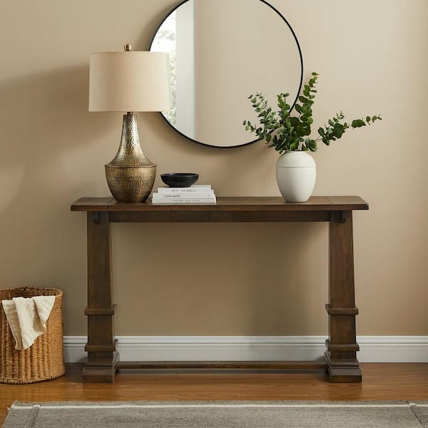 CROSLEY FURNITURE Joanna 50 in. Dark Oak Rectangle Wood Console Table