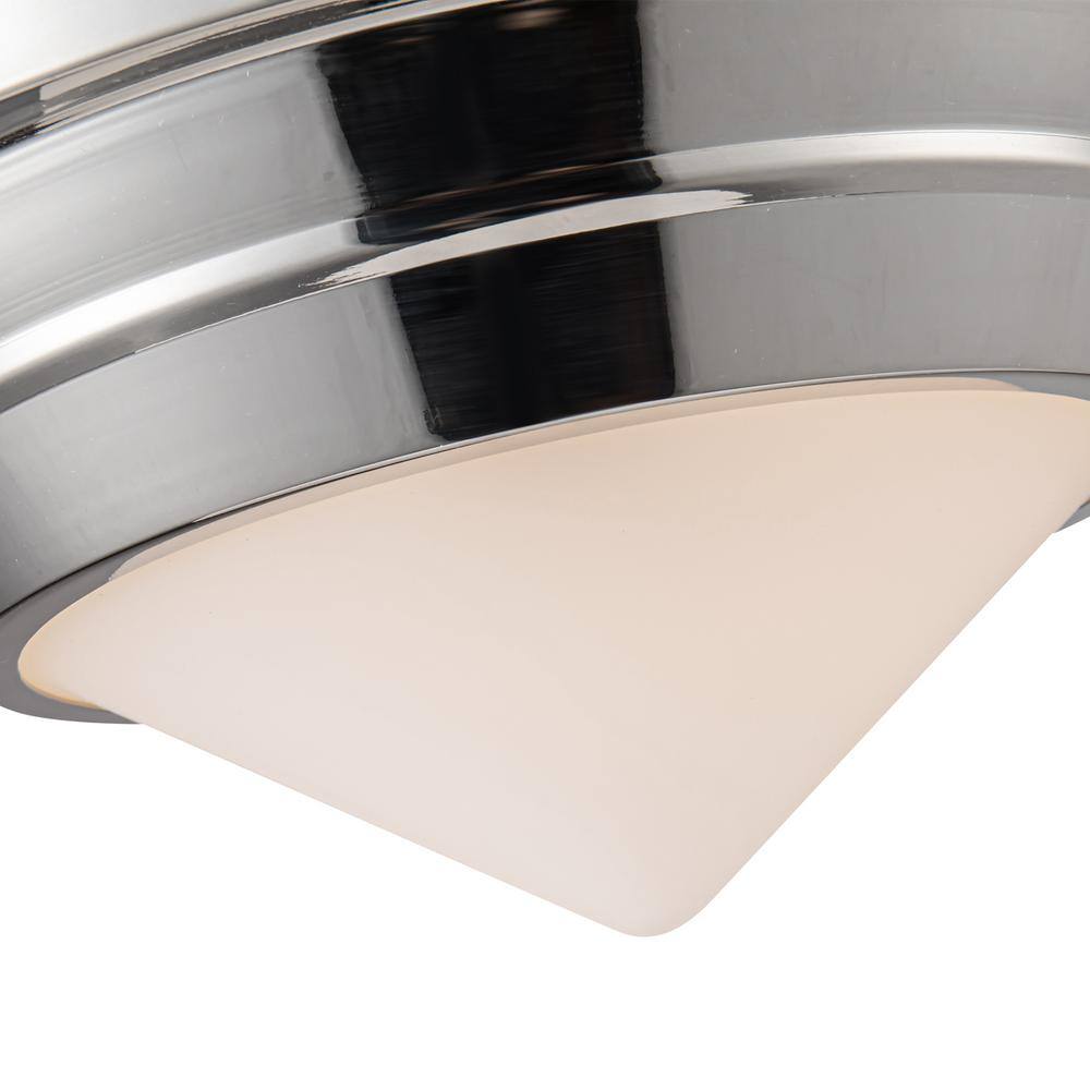 Willard Polished Nickel and Opal Glass Flush Mount Light