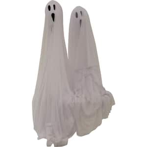 50 in. Battery Operated Multi-Colored Ghost Stakes Halloween Prop (Set of 2)
