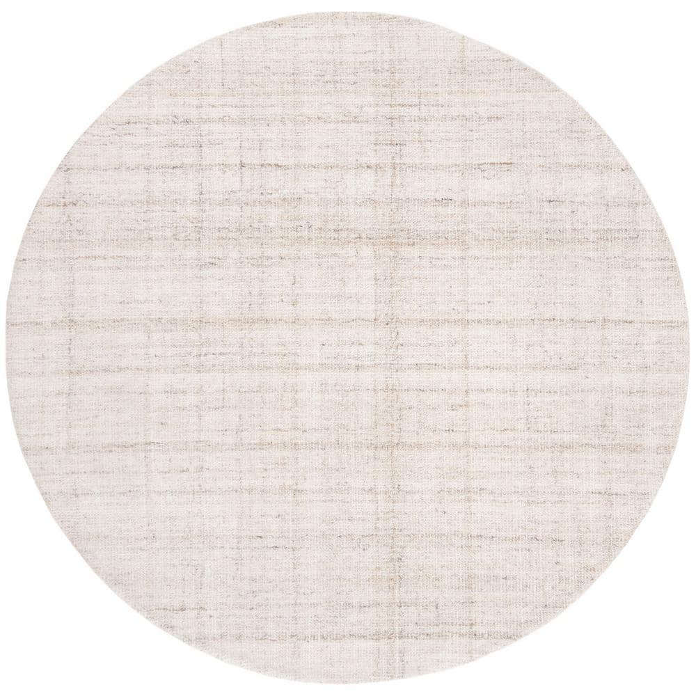 SAFAVIEH Abstract Bailey Striped Area Rug  Ivory/Beige  6  x 6  Round