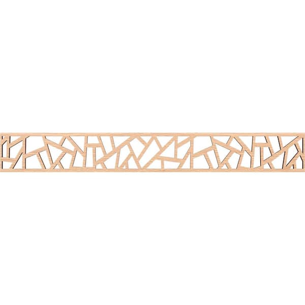 Ekena Millwork Harrisburg Fretwork 0.375 in. D x 46.5 in. W x 6 in. L Red Oak Wood Panel Moulding