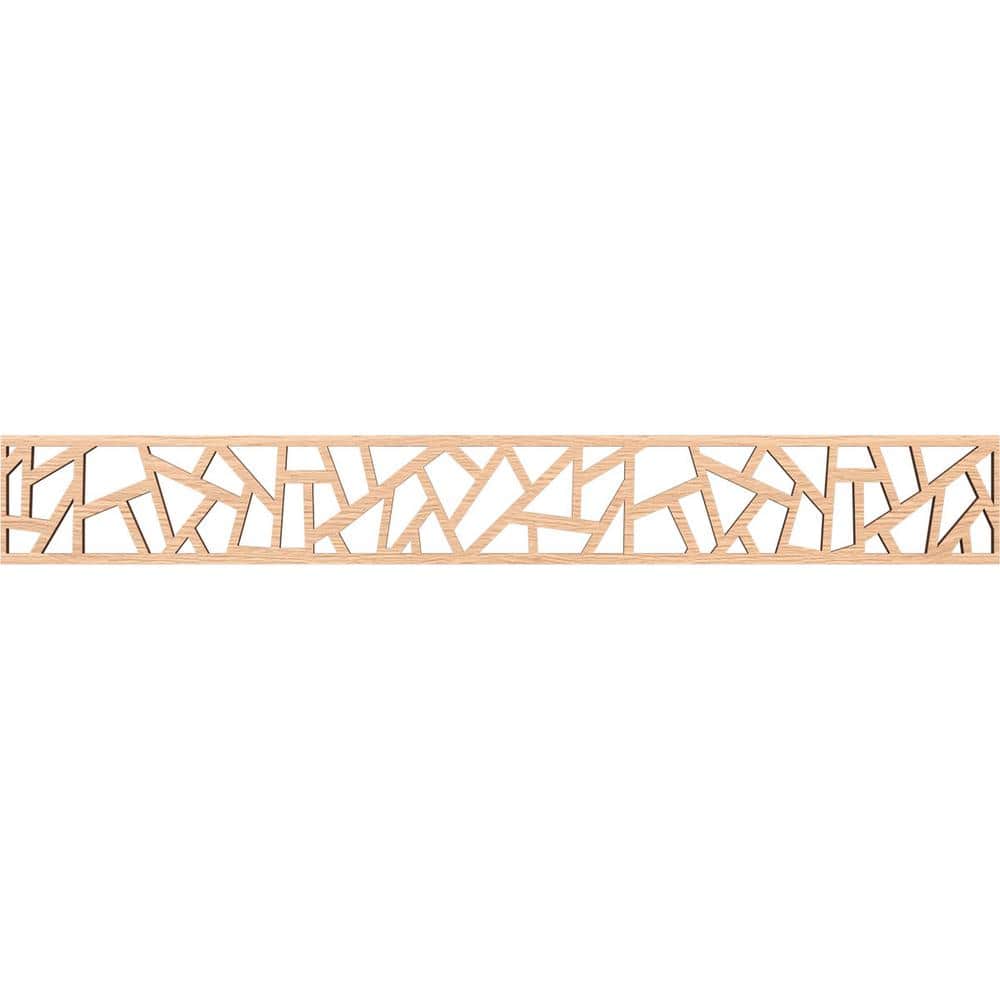 Ekena Millwork Harrisburg Fretwork 0.375 in. D x 46.5 in. W x 6 in. L Red Oak Wood Panel Moulding