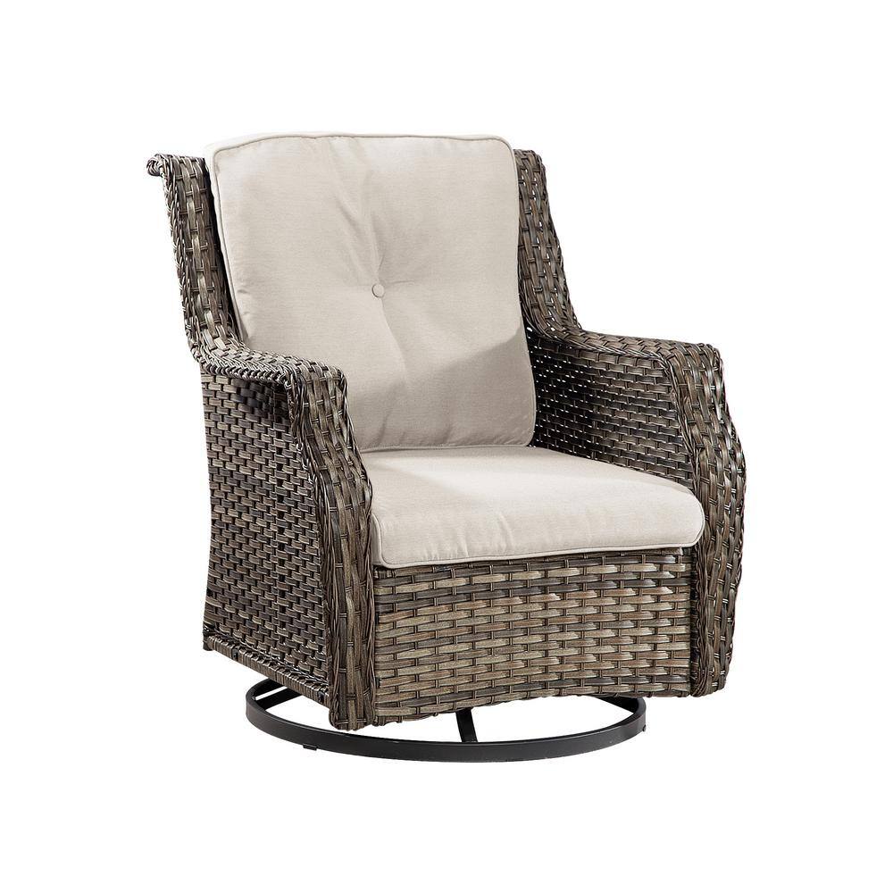 Reviews for INMITOM Wicker Outdoor Recliner with Beige Cushions and 360