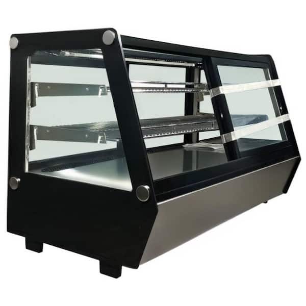 48.5 in. W 7 cu. ft. Commercial NSF Refrigerated Countertop Bakery Display Case EW481 in Black