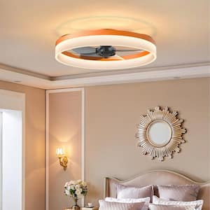 19.7 in. LED Indoor Orange Smart Ceiling Fan with Remote