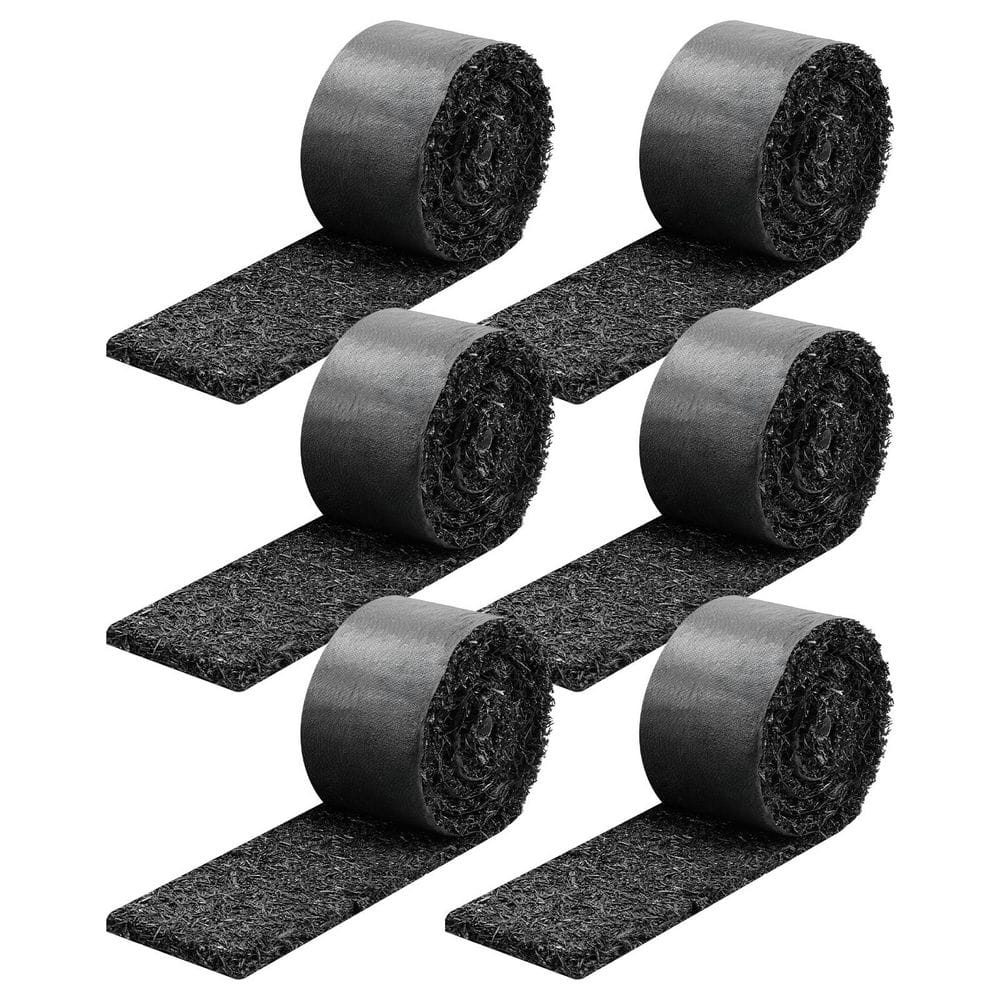 Rubber Mulch Mat Roll, 6 Rolls 120 x 4.5 in., Recycled Rubber Permanent Mulch Edging Border, Natural-Looking price history on PriceWatchPro