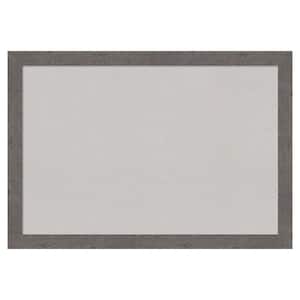 Rustic Plank Grey Narrow Framed Grey Corkboard 39 in. x 27 in. Bulletin Board Memo Board