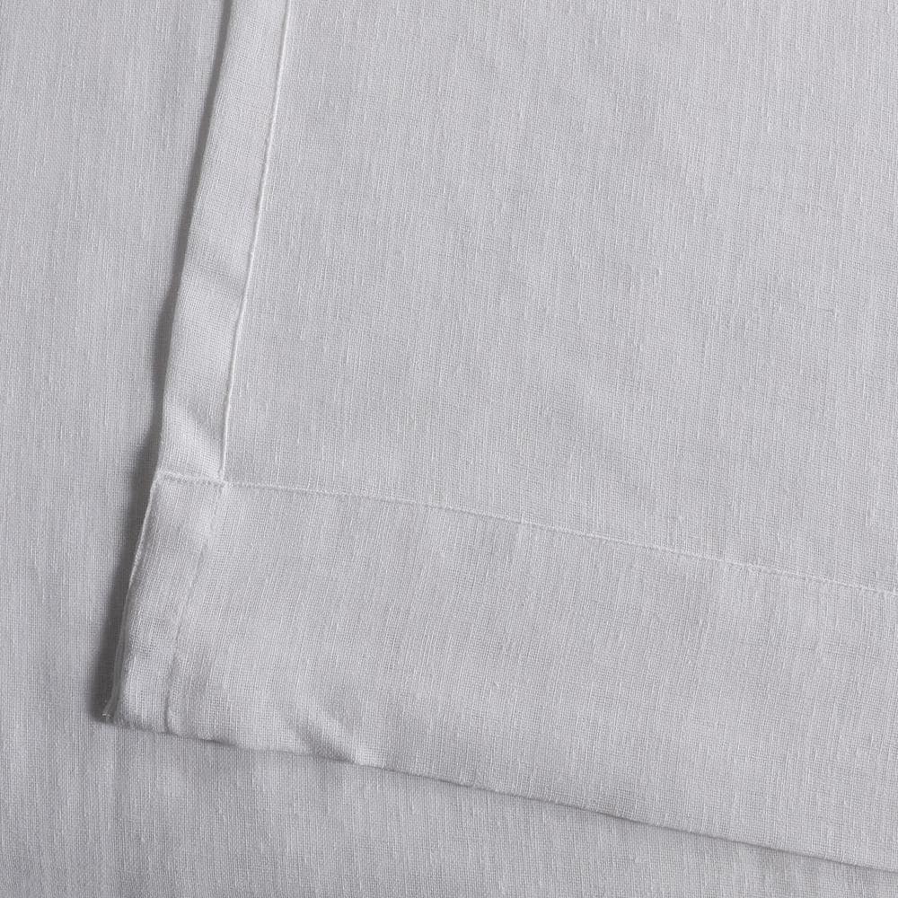 Aspen White Faux Linen Sheer 96" Window Panel