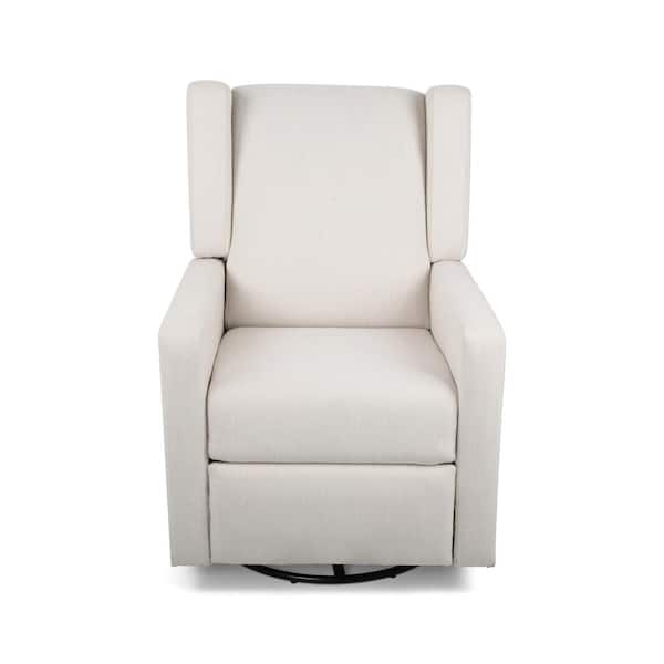 Noble House Hounker Beige Fabric Swivel Recliner