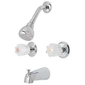 Traditional Collection 2-Handle Washerless Tub and Shower Set in Chrome (Valve Not Included)