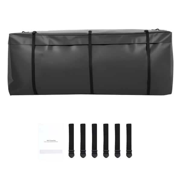 Hitch Cargo Carrier Bag, 840D PVC, 59.84 x 24.02 x 24.41 in. (20 Cu.Ft.), Heavy Duty Cargo Bag for Storage with 6 Straps