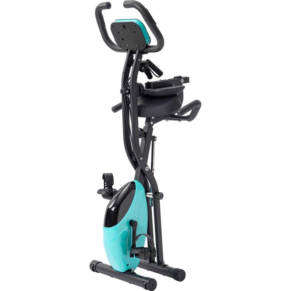 LIVACA Folding Fitness X-Bike Exercise Bike with 16-Level Magnetic