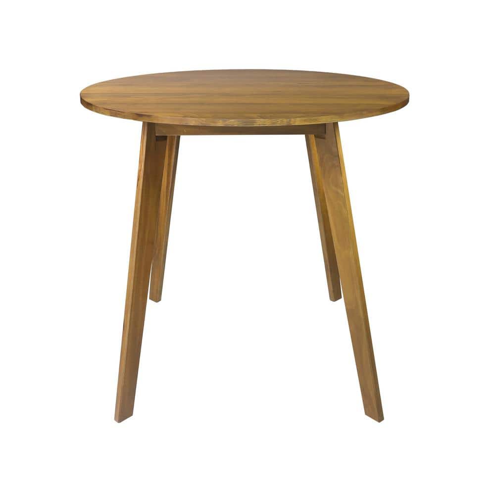 Harvest Gold Round Solid Wood Dining Table, 36"