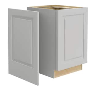 Grayson Pearl Gray Plywood Shaker Assembled Kitchen Cabinet End Panel 0.63 in W x 23.88 in D x 34.5 in H