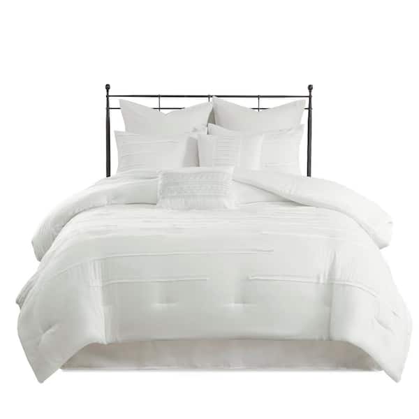 510 Design Janeta 8-Piece White Polyester King Comforter Set