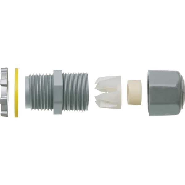 Arlington Colorgrip NMCG100875 1 in Non-Metallic Strain Relief Cord  Connector .75-.875 in Cable Opening Liquidtight