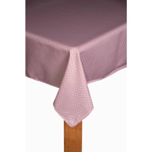 Lintex Chelton 52 in. x 70 in. Dusty Rose 100% Polyester Tablecloth