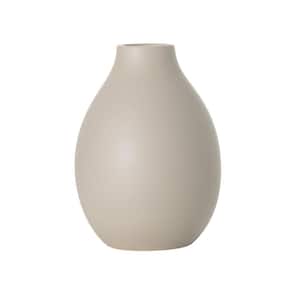 9 in. Matte Gray Teardrop Vase, Ceramic