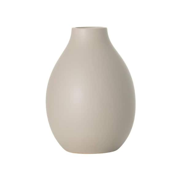 SULLIVANS 9 in. Matte Gray Teardrop Vase, Ceramic CM3149 - The Home Depot